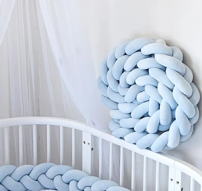 300 cm Baby Knot Bed Bumper Bed Protector Baby Decoration Room Bumper Pillow Braided Cushion Baby Cot Bed tour de lit tresse 3m 300 cm Baby Knot Bed Bumper Bed Protector Baby Decoration Room Bumper Pillow Braided Cushion Baby Cot Bed tour de lit tresse 3m
