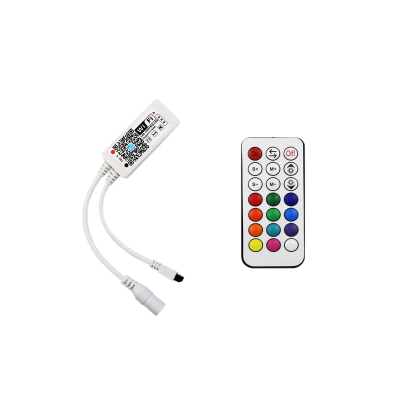 Мини контроллер для светодиодной ленты RGB с Wi Fi + радиочастотный 21/ИК пульт