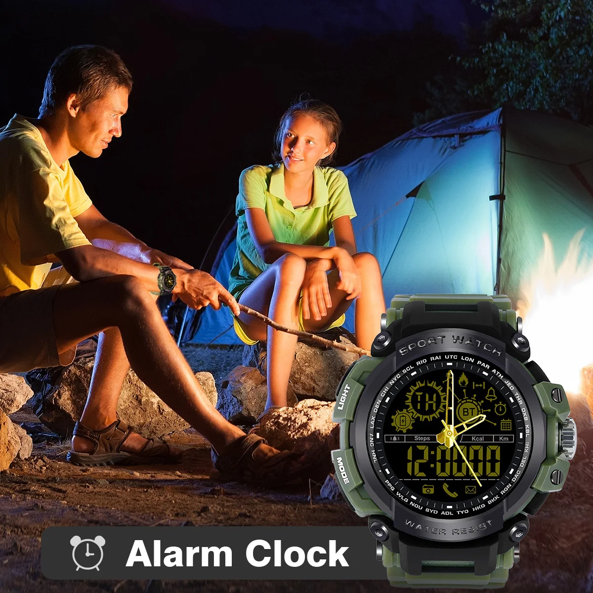 Diggro DI10 Smart Watch Outdoor Sport Waterproof 5ATM Luminous Dial Pedometer Message Reminder Clock Pointerfor Android IOS