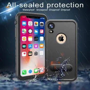 

50pcs Redpepper IP68 Waterproof Shockproof Kickstand Case for Apple iPhone XR XS Max Diving Swimming Protective Cover Shell