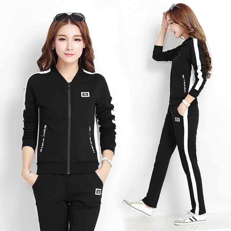 

plus size 3xl striped sweatsuit + long pants women tracksuit neon green, black, red two piece set outfits womens tracksuit set