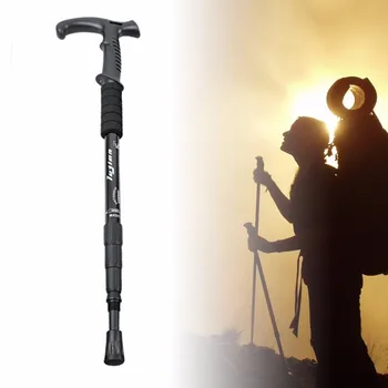 

Retractable Anti Shock Walking Sticks Telescopic Trekking Hiking Poles Ultralight Sports Camping Mountaineering Canes Crutch New