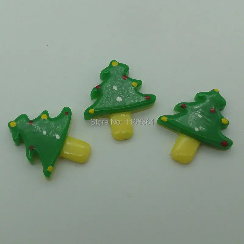 1pcs/lot resin flatback kawaii tree 23mm Cabochons Scrapbooking Hair Bow Center DIY Christmas decration C107-10