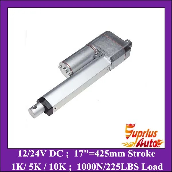 Position Feedback 12v Linear Actuator ! 17inch=425mm Stroke 1000n