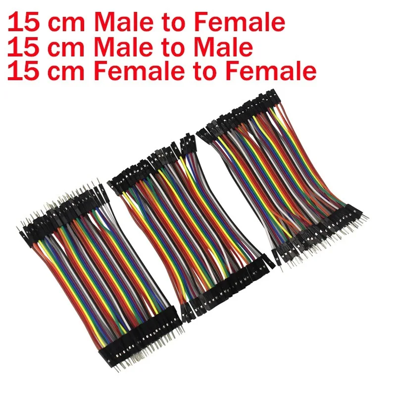 Dupont line 120 шт. 15 см мужской женский и Женский Соединительный провод Dupont кабель для Arduino DIY KIT - Цвет: 15cm KIT
