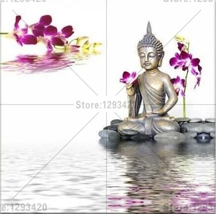 

New Orchid Buddha diy Diamond Painting Cross Stitch crafts Diamond Mosaic 5D DIY Diamond Embroidery wall decoration