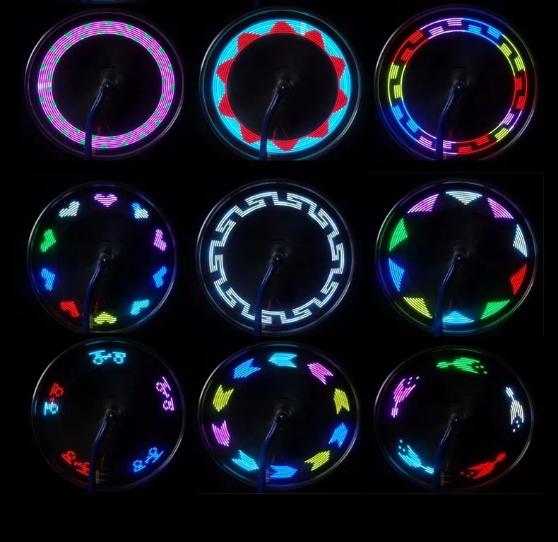 Sale Deemount 14 RGB Colorful LEDs Bike Bicycle Accessories Bycicle Tire Light Mtb Mountain Bike LED Wheel Spoke Light 30 Patterns 5