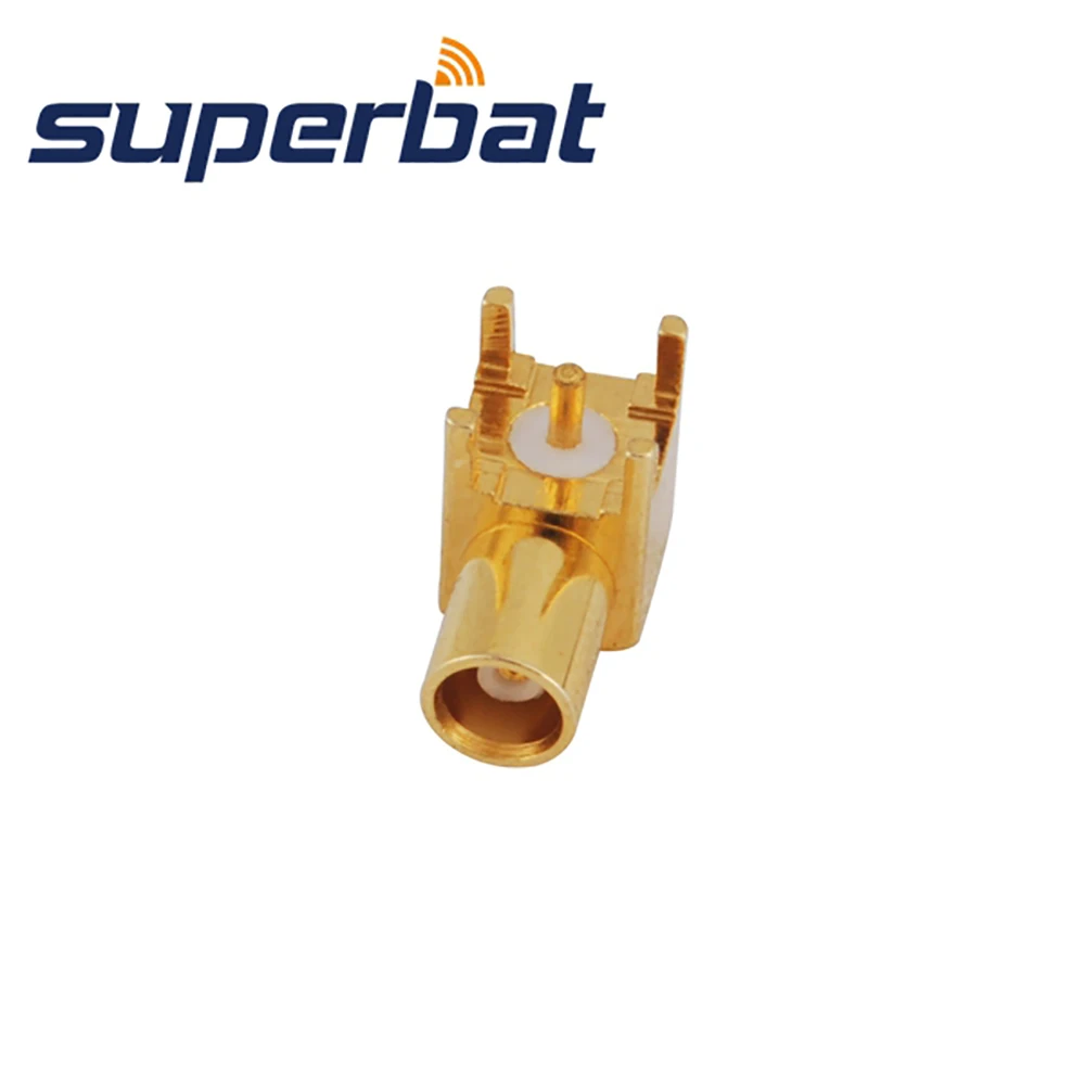 Superbat 10pcs MCX thru hole Female PCB Mount with Solder Post Medium Version Connector