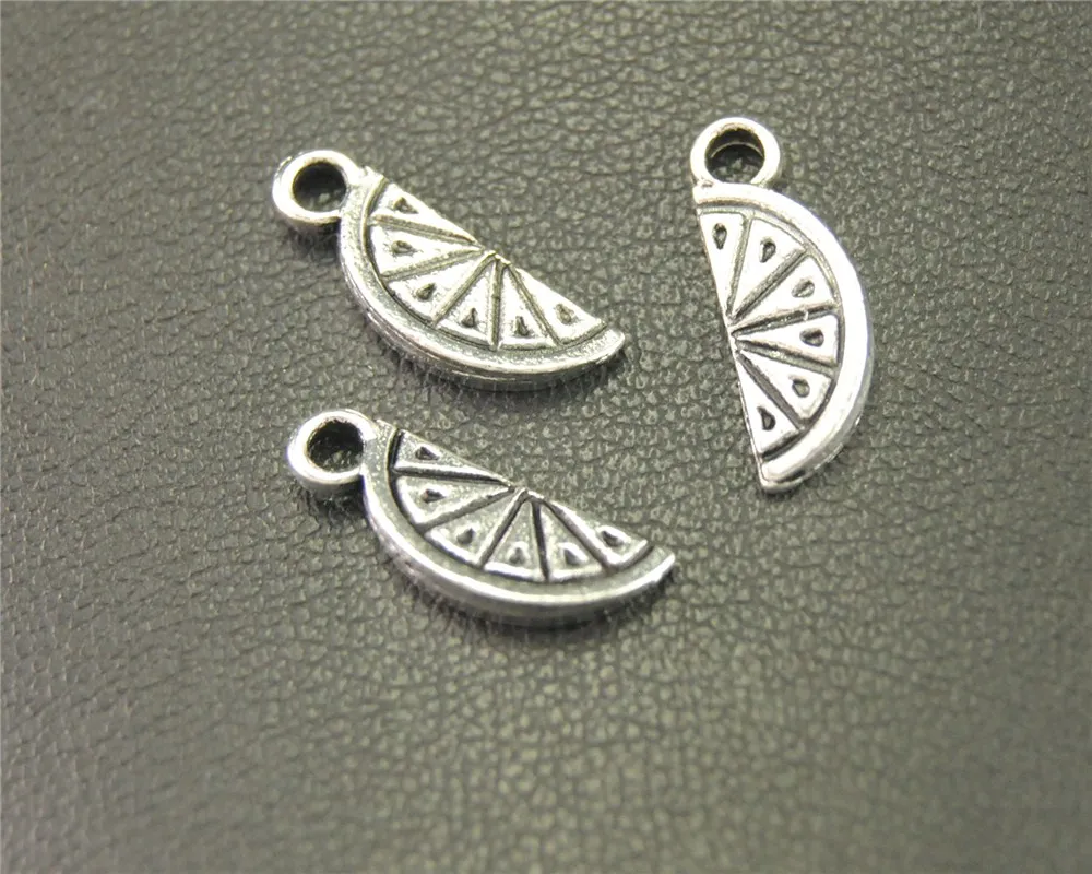 

50pcs Antique Sliver Lemon Wedge Charm Handmade DIY Jewelry Findings 17x6mm A1928
