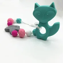 Без БФА, силиконовый прорезыватель, Детское Зубное кольцо, зажим с кулон с лисичкой-силиконовые звезды зажимы для подвески-силиконовый Подсолнечник Прорезыватель игрушка шарик