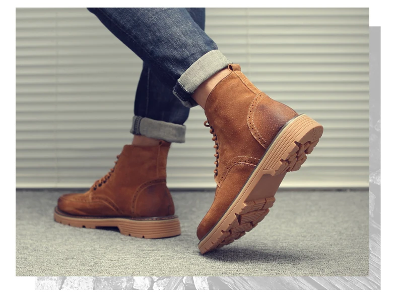 Winter Shoes Mens Desert Boots' Work&Safety Winter Casual Snow Boots Men Round Toe Ankle Winter Boots Men Black Military Boot Tactical (4)