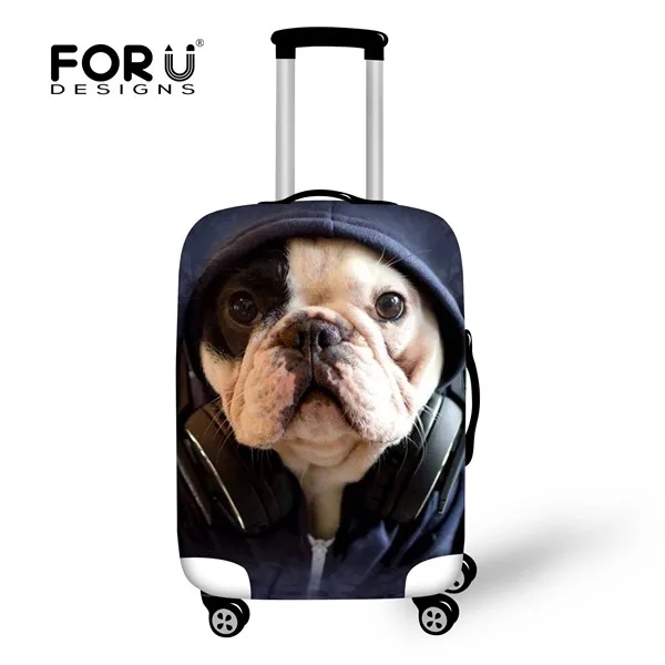 FORUDESIGNS/крутые животные Волк Принт путешествия эластичный багаж защитные чехлы 3D Собака Хаски чемодан чехол для 18-30 дюймов чехлы - Цвет: W1556
