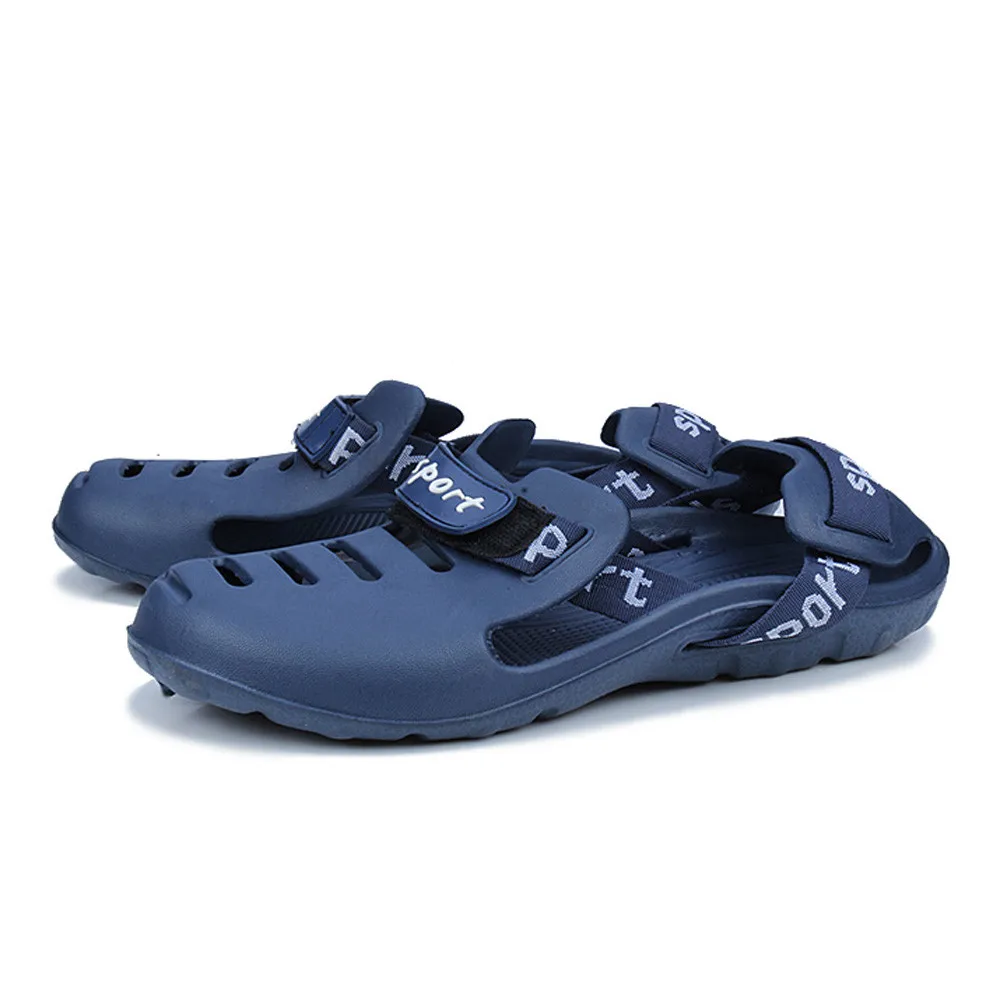 2018 New Summer Comfort Shoes Men Beach Sandals Hollow Slippers Flip Flops Light Sandalias Outdoor Chanclas huismerk kopen in de aanbieding 2018 New Summer Comfort Shoes Men Beach Sandals Hollow Slippers Flip Flops Light Sandalias Outdoor Chanclas huismerk kopen in de aanbieding