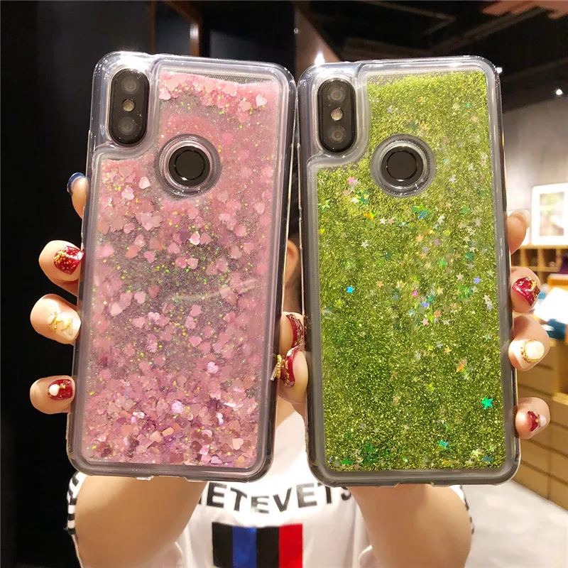 Жидкость Блестящий песок чехол для XiaoMi 8 SE A1 A2 Lite 5 5C 4 4i 4C 3 5S плюс микс MAX 2 крышка Bling