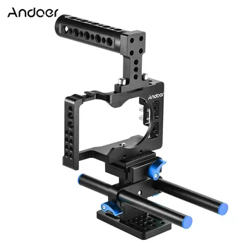 

Andoer Aluminum Alloy Video Camera Cage for Sony A6500 ILDC to Mount Microphone Monitor Tripod Lighting Film Making Camera Cage