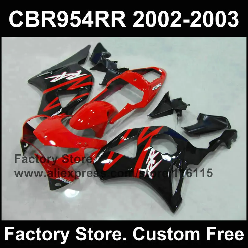 

ABS plastic red motorcycle fairings for HONDA CBR900RR 2002 2003 fireblade fairings CBR 954 RR 02 03 fairing kit