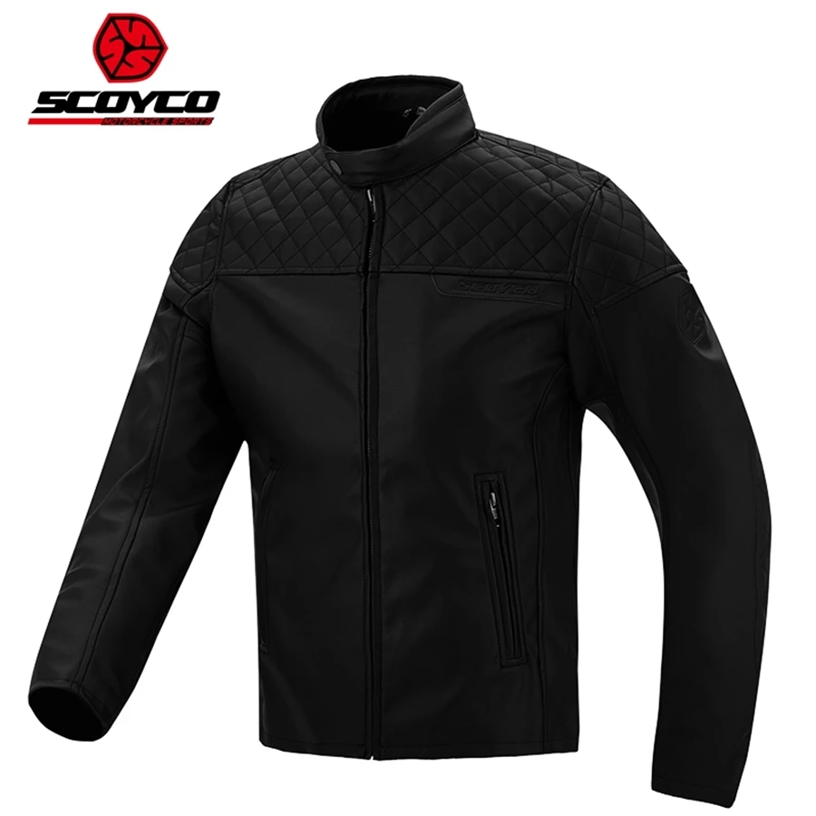 1 шт., осенне-зимняя мужская гоночная куртка из искусственной кожи, куртка для езды на мотоцикле, текстильная сетчатая куртка с 5 накладками