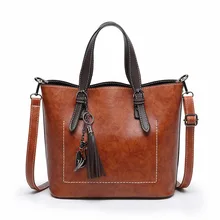 Diseñador de Bolsos de hombro para mujer 2018 moda Vintage bolso de cuero glamoroso mujer bandolera Retro bandolera