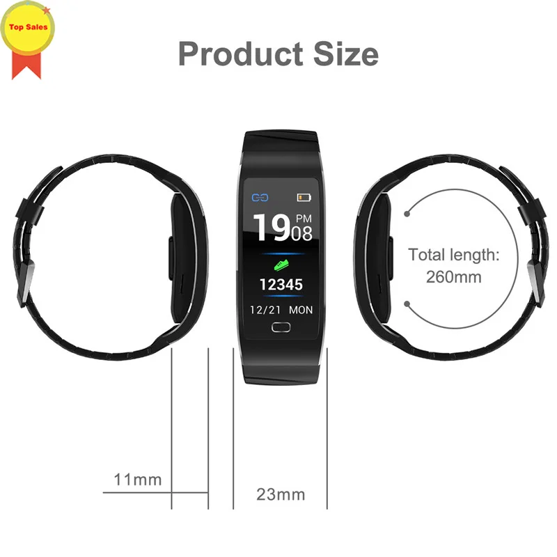 Outdoor activity Fitness Bracelet Heart rate monitor men watch women smart Wristband sleep tracker smart Band pk f1 mi band 3