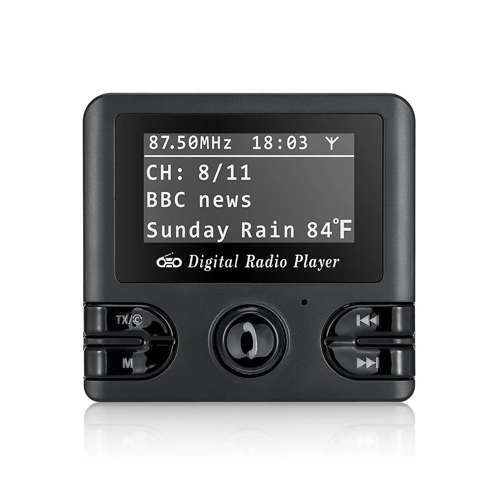 

DAB Digital Radio Receiver FM Tuner Radio Bluetooth Tabletop Wireless Vehicle Broadcasting With FM Transmitter USB Charger