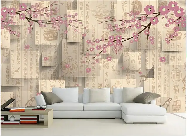 3d room wallpaper custom mural non woven wall sticker chinese style