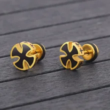 Модный Крест, серьги для мужчин крутой серебряный цвет из нержавеющей стали серьги для мужчин ювелирные изделия серьги в стиле панк-рок для мужчин Brincos