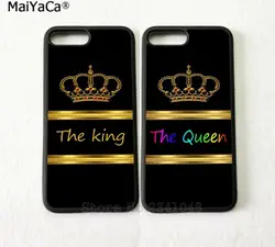 King love queen BFF лучшие друзья любовь пара Силиконовые Мягкие телефонные чехлы для Apple IPhone X 5c 5S se 6 6s плюс 7 8 плюс Чехол