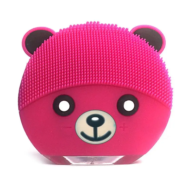 

Mini Bear Electric Face Cleansing Brush USB Rechargeable Silicone Facial Cleanser Deep Pore Cleaning Water-Resistant Vibrating M