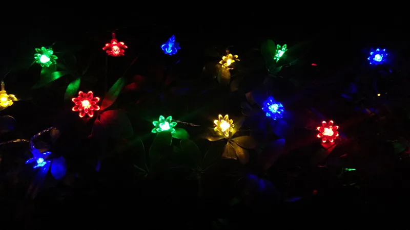 Holiday Lighting Fairy Lights Lotus Flower LED String Light For Garland Christmas Wedding Decoration - rgb 1-4