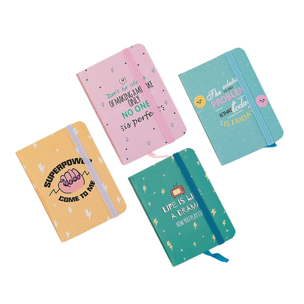 

A7 Mini Hard Cover Creative Cute Ruled Notebook Diary Line Journal