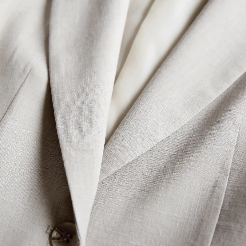 SHUCHAN Cotton Linen Women Single Button Blazer Three Quarter Sleeve Blazer Feminino Slim Female Suits Causal Jackets Z-7618 - 32853519486 SHUCHAN Cotton Linen Women Single Button Blazer Three Quarter Sleeve Blazer Feminino Slim Female Suits Causal Jackets Z-7618 - 32853519486