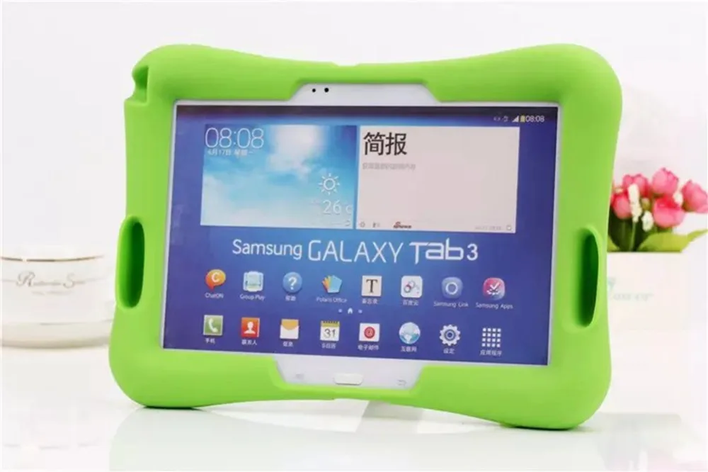 Чехол для samsung Galaxy Tab 4 10,1 T530 531 T535/Lenovo Tab 3 10,1 P5200 P5210 P5220, Мягкий силикон, резина, детский противоударный планшет чехол