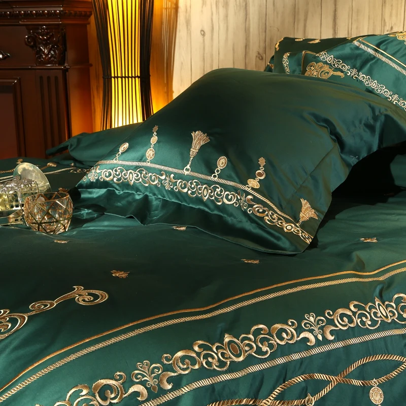 Комплект постельного белья с вышивкой из 4/6 предметов|embroidery bedding sets|sheet setbedding set |