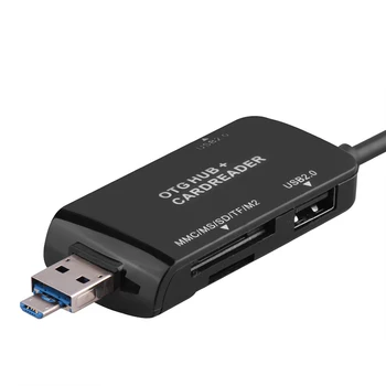 

Type-C OTG Cable Adapter Hub Card Reader MMC MS SD TF M2 Data Sync Micro USB TypeC all in one Cellphone Convertor 500pcs