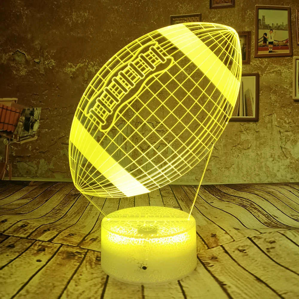 Drop Shipping Cool Night Light Lamp American Football 7 Color Drop Shipping Cool Night Light Lamp