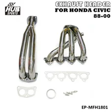 RACING COLLECTEUR D'ÉCHAPPEMENT POUR HONDA CIVIC 88-00 CRX DEL SOL SOHC D16 D-SERIES HU-MFH1801