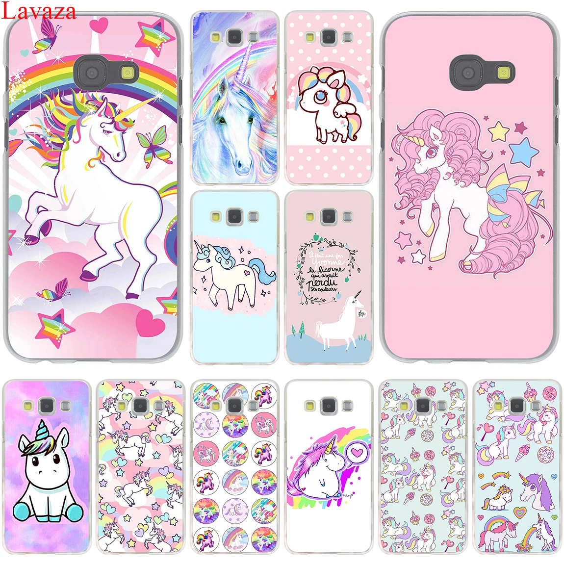 Lavaza Rainbow Lovely Unicorn Hard Case Cover for Samsung