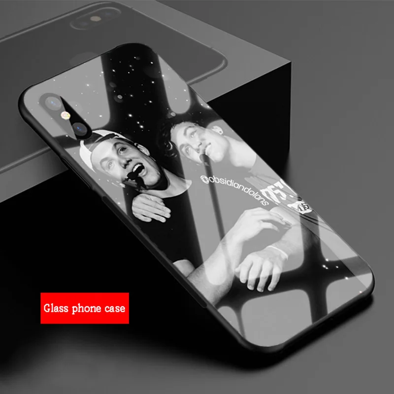 Dolan Twins чехол из закаленного стекла для телефона iPhone 6 6plus 7 plus 8 8plus 5 5S 5C SE X XS XR