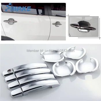 

smRKE For Kia Sportage R Car Chrome Door Bowl Cover Stickers Interior Decoration Sequins Brand Auto Accessories Styling