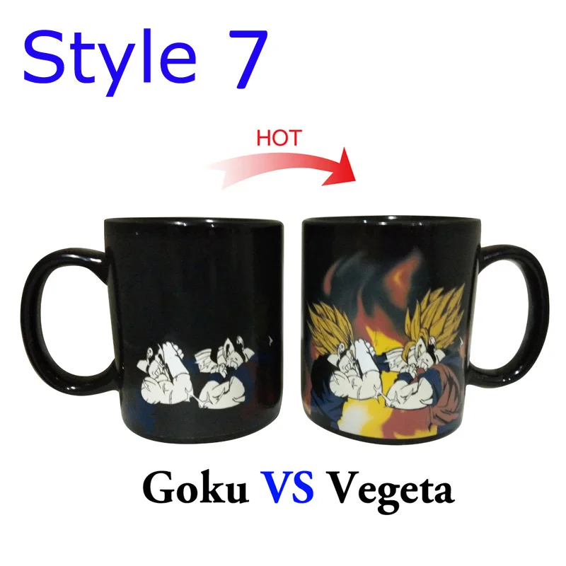 Таза кафе кружка, Dragon Ball Z Творческий Волшебная кружка Теплочувствительный с Цвет изменение реактивной печати Гоку Вегета