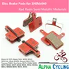 Bicycle Brake pads for SHIMANO B01S, M285, M375 M395 M486 M485 M475 M416 M446 M515 M445 M525 Disc Brake, 4 Pairs Red-Resin ► Photo 1/3