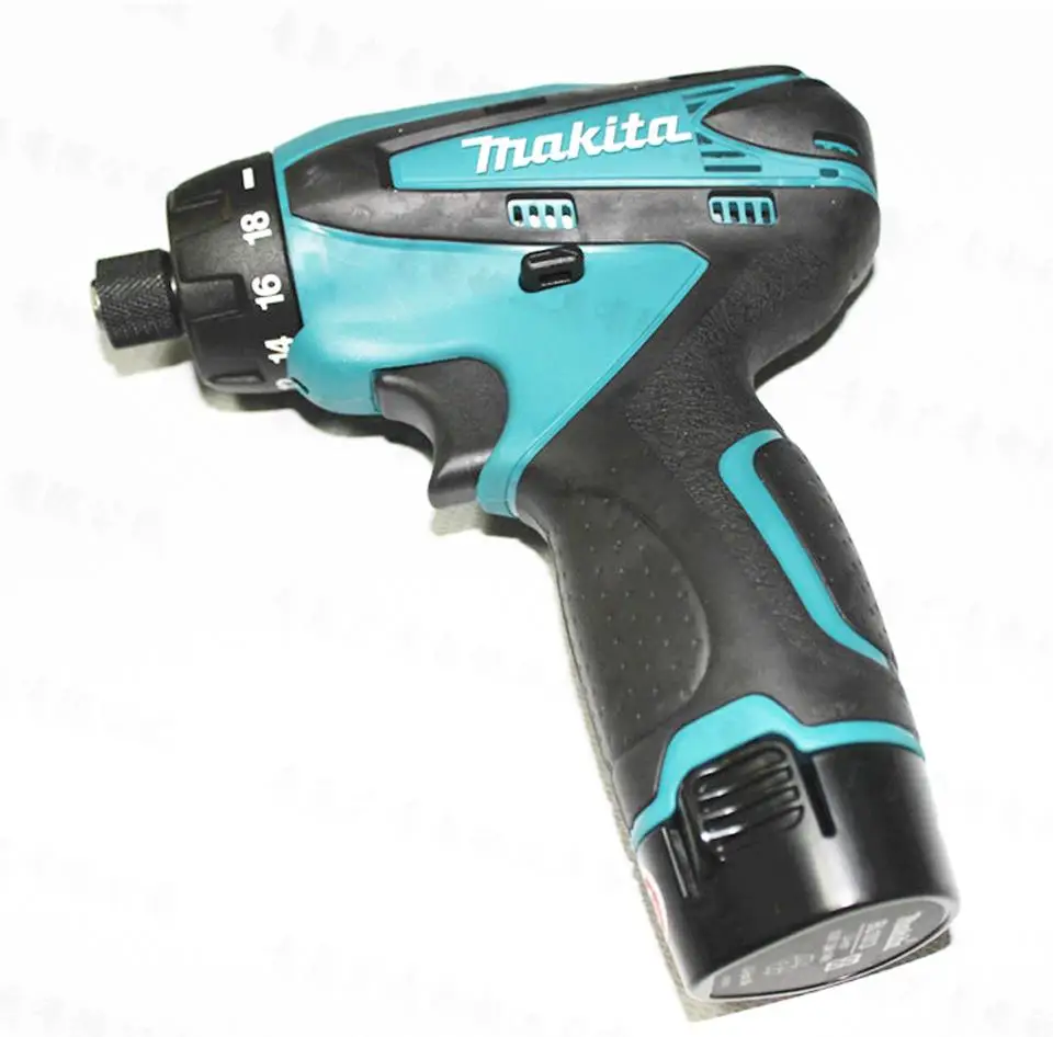 Японская аккумуляторная отвертка Makita DF030DWE, 10,8 В, Электрическая отвертка, отвертка с двумя литиевыми батареями