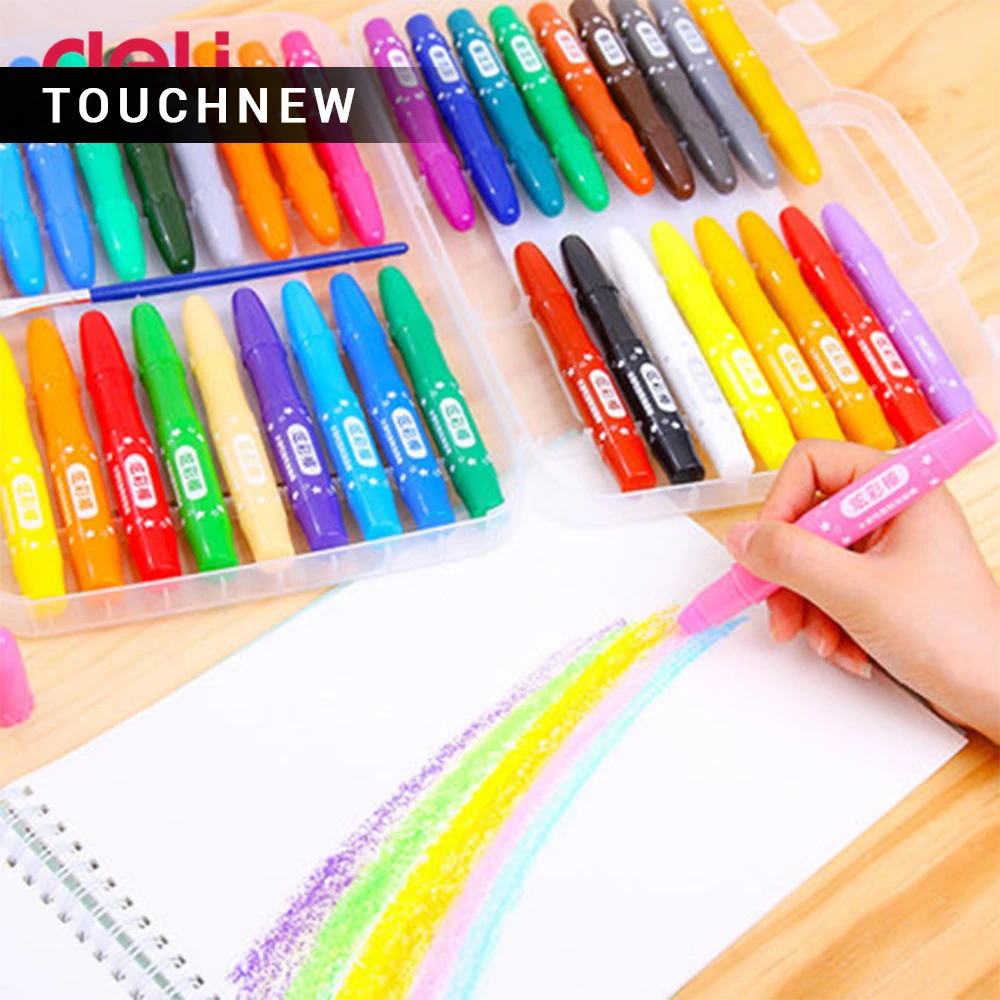 

Best non-toxic 12/24/36 color water soluble oil pastel wax crayon set for school painting art supplies cute drawing Safety