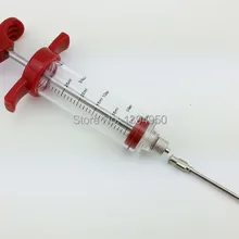 Инструмент для приготовления пищи, аксессуары для барбекю, аксессуар для гриля, 1 унция, маринад, инжектор с " маринейной иглой, игла из нержавеющей стали