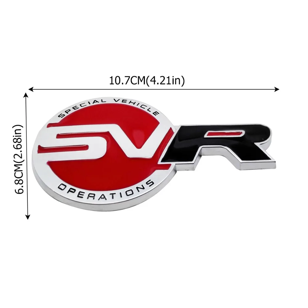 Автомобильный Стайлинг металлическая наклейка Задняя эмблема логотип SVR для Land