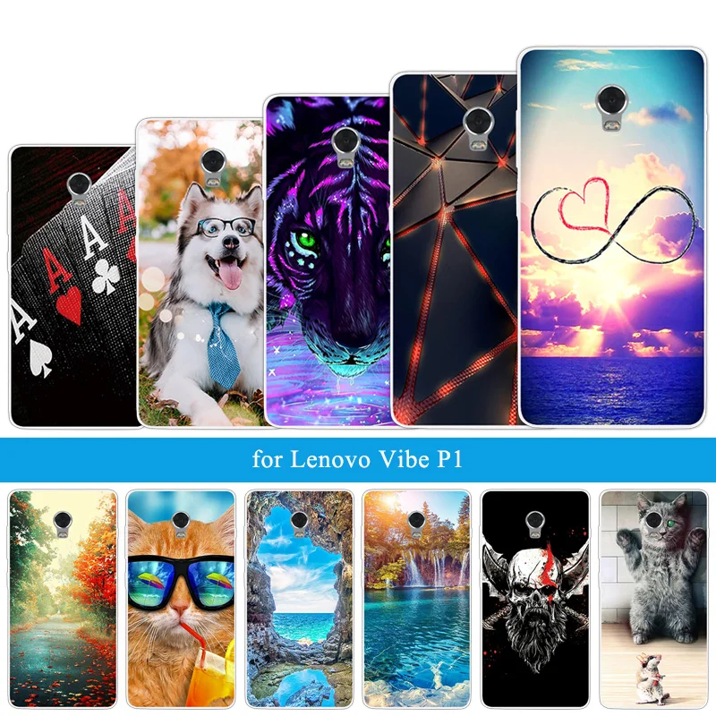 Чехол для Lenovo Vibe P1 из мягкого силикона 5 &quotдля Fundas P1a42 P1c72 P1c58 Роскошный прозрачный