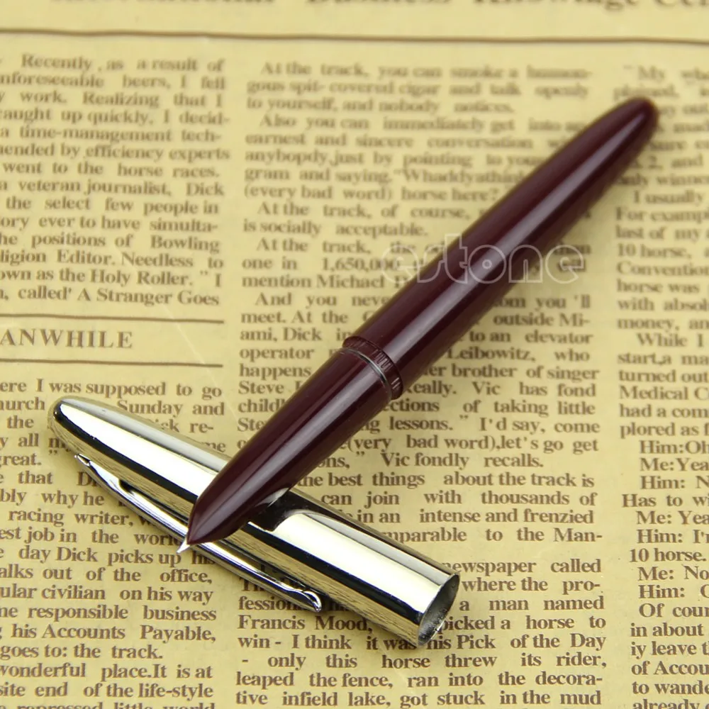 

High Quality exquisite Fountain Pen Hero 366 Hooded Nib Fine Fountain Pen Wine Red nice gift dropshipping