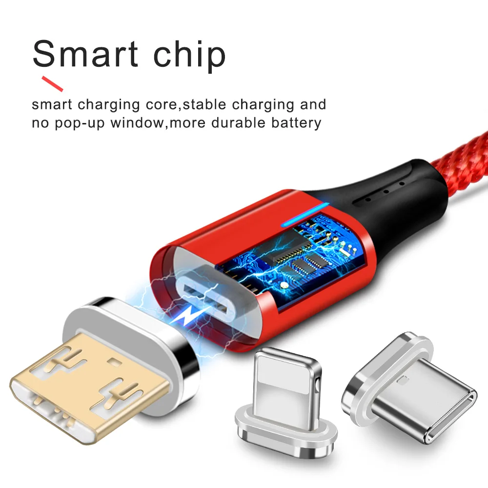 Олаф Быстрая зарядка 3,0 Магнитный двухсторонний светодиодный микро Тип usb C кабель для samsung S8 S9 плюс Зарядное устройство Шнур для Iphone X XR XS Max