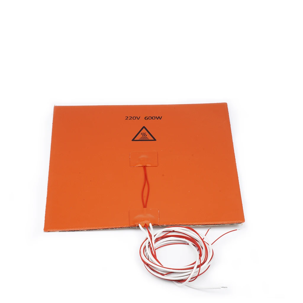 200x200mm 220V 600W Silicone Heater Pad 3D Printer Heated Bed Heating Mat 