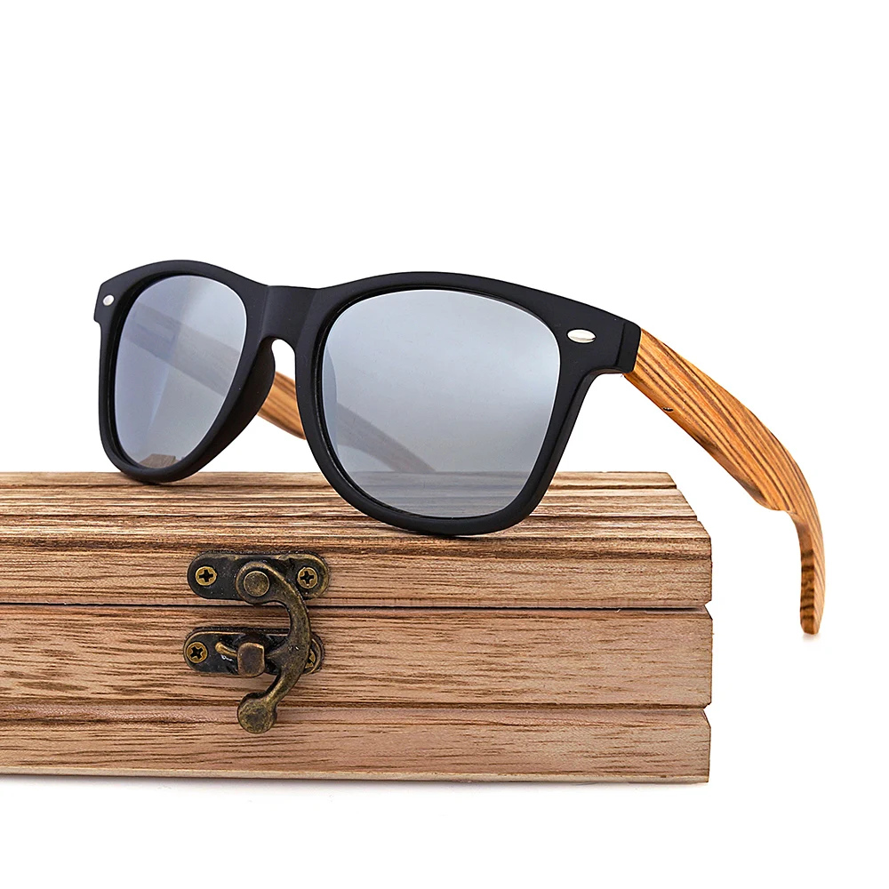 OIKE Retro Wood Sunglasses Men Bamboo Sunglass Women Brand Design Sport Goggles Red Mirror Sun Glasses Shades lunette oculo